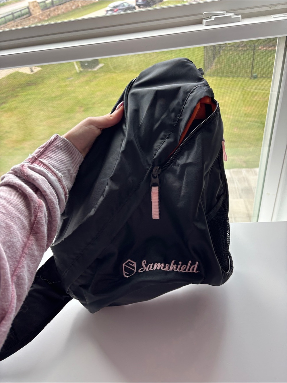 Samshield Black Backpack with Pink Accents
